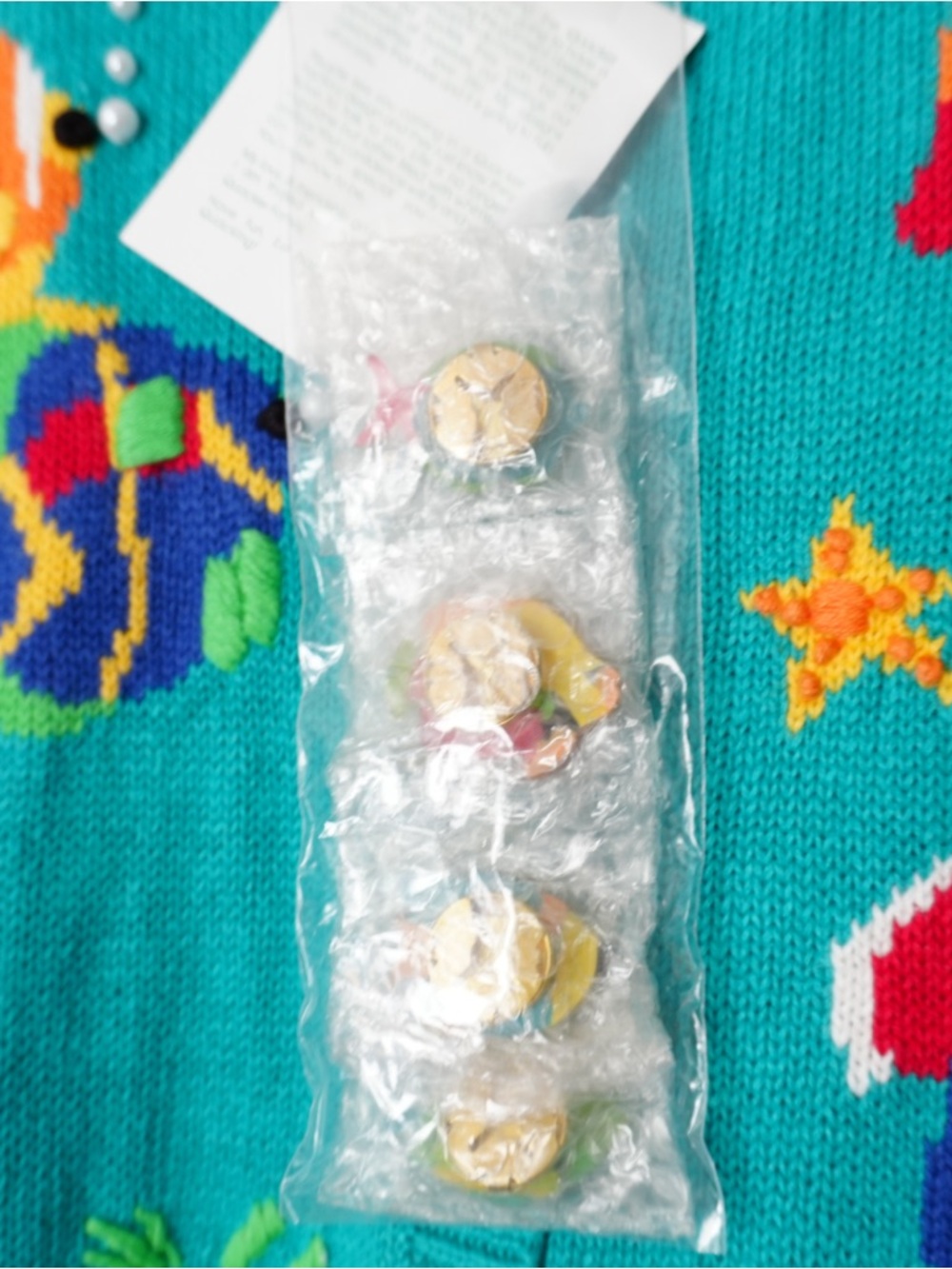 The Quaker Factory Embroidered Fish Ocean Button Cardigan - Picture 9 of 10